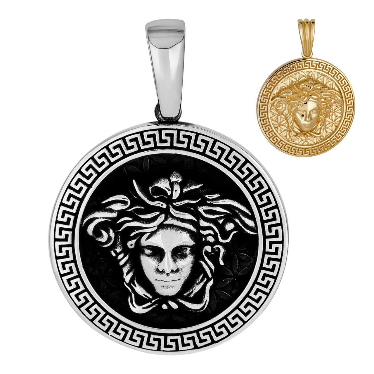【VERSACE】 Medusa pendant necklace Crystal La Medusa Necklace Gold,White | VERSACE US