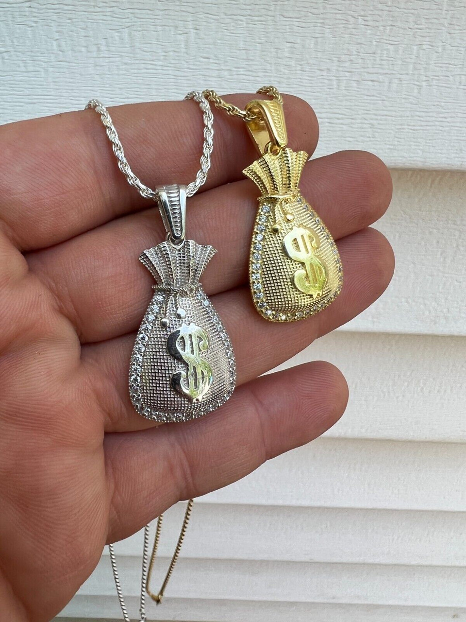 アクセサリー 14k YG Money Bag Pendant 14k Yellow Gold 3.85ctw Diamond Fancy Money Bag Pendant | eBay