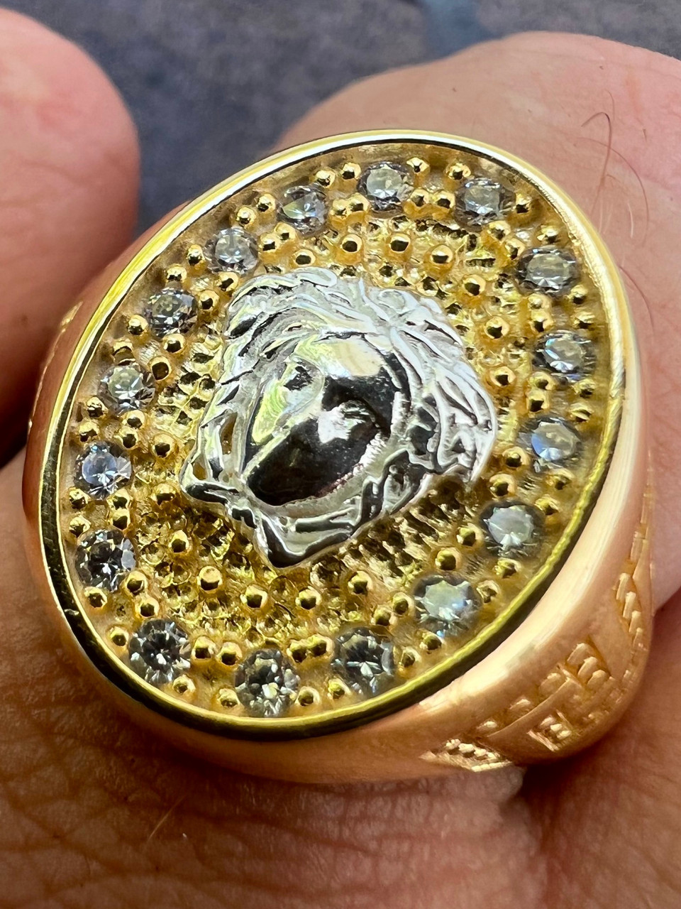 Versace Gold Ring 14k Convenient Versace Gold Medusa Ring Versace