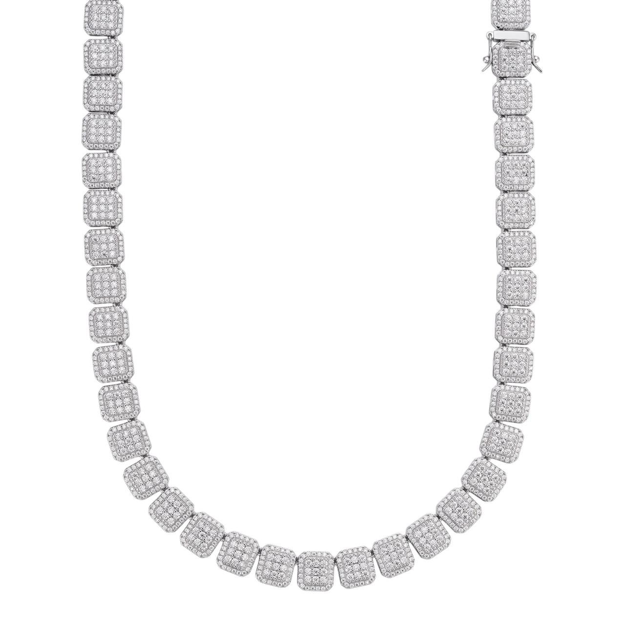 Moissanite Biggest Diamond Chain Real MOISSANITE Iced Silver