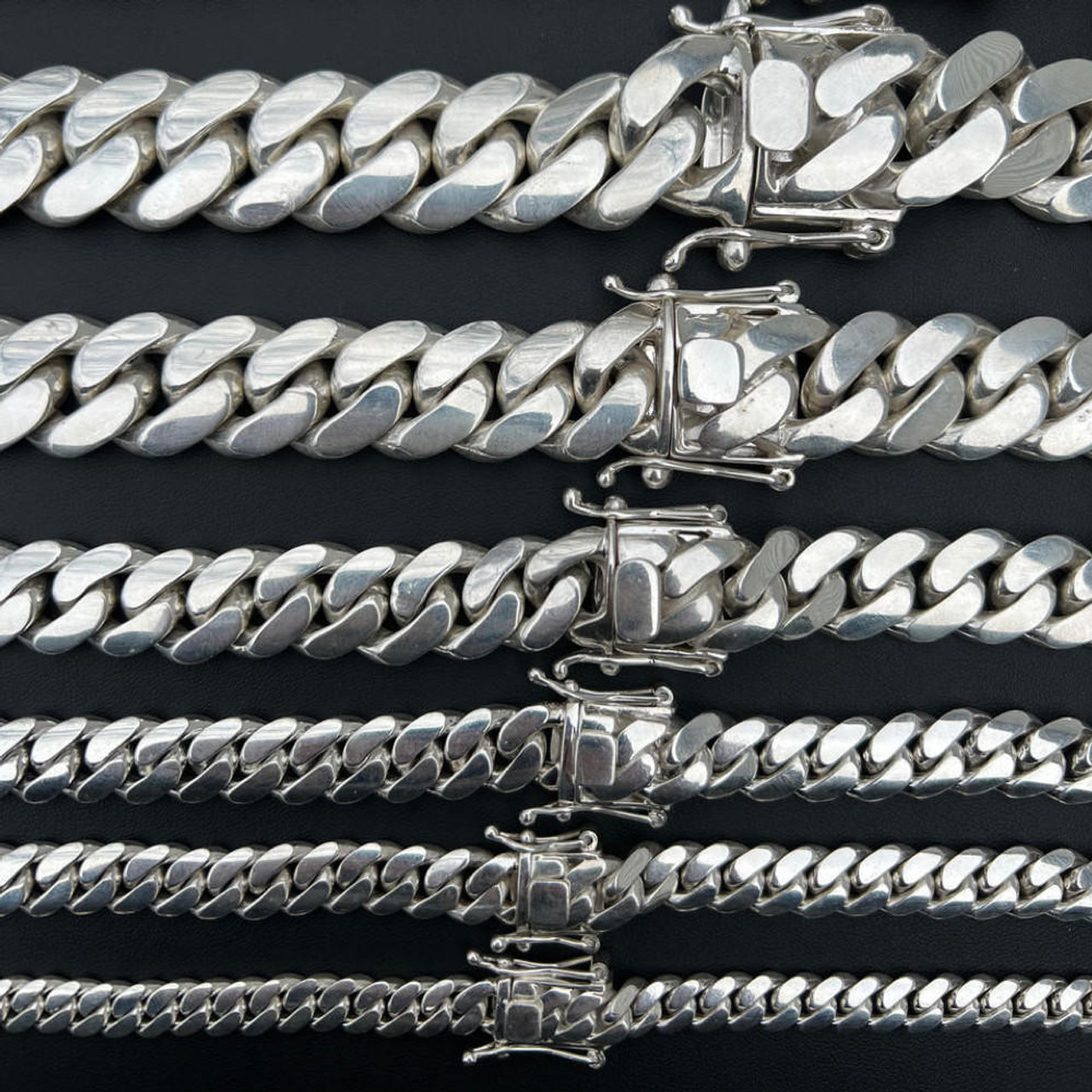 HANDMADE 999 Silver Miami Cuban Link Chain Or Bracelet