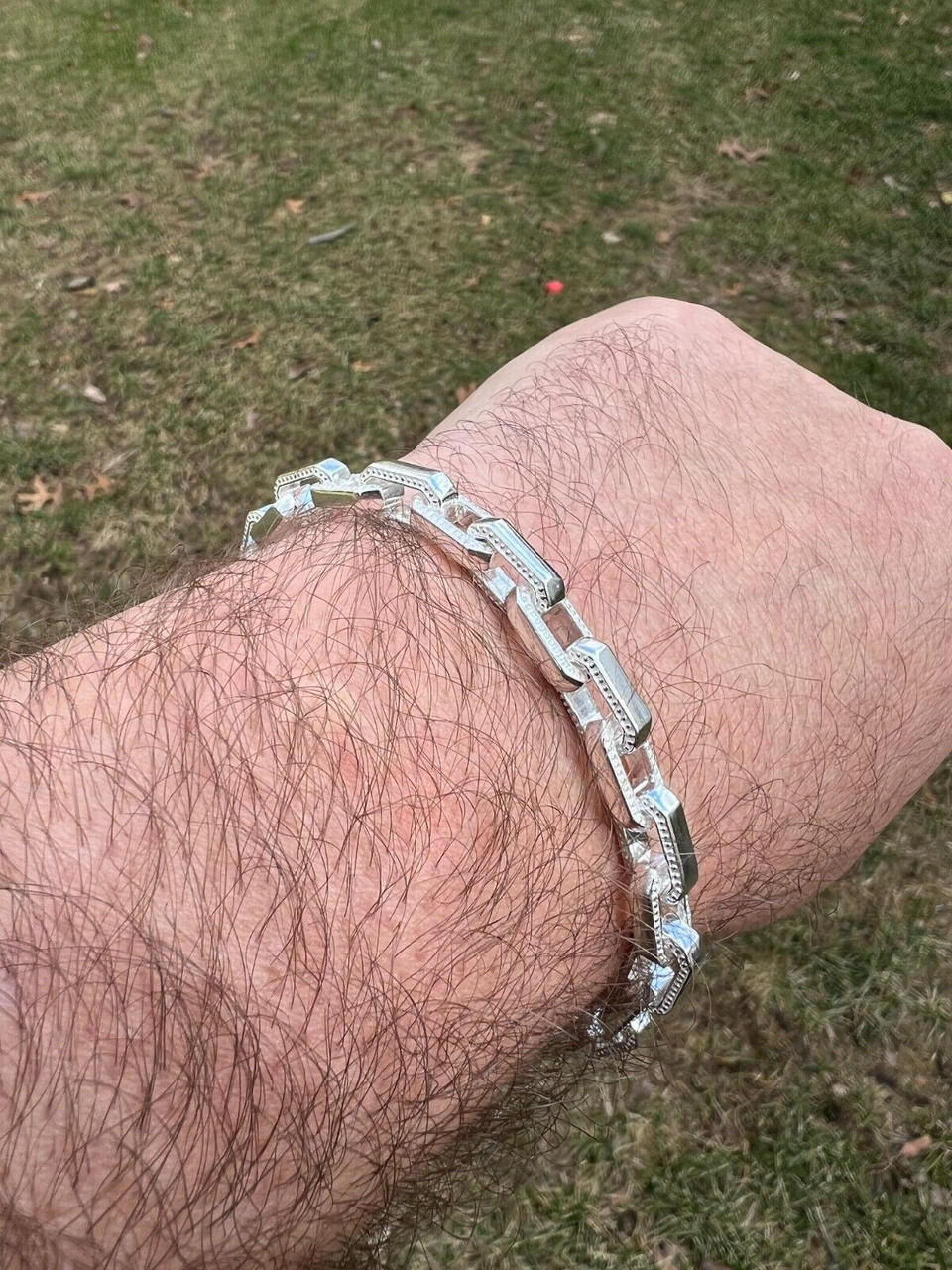 【HYERES LOR】Noailles silver link chain bracelet M Silver BTS V 着用☆HYERES LOR☆NOAILLES SILVER LINK CHAIN BRACELET