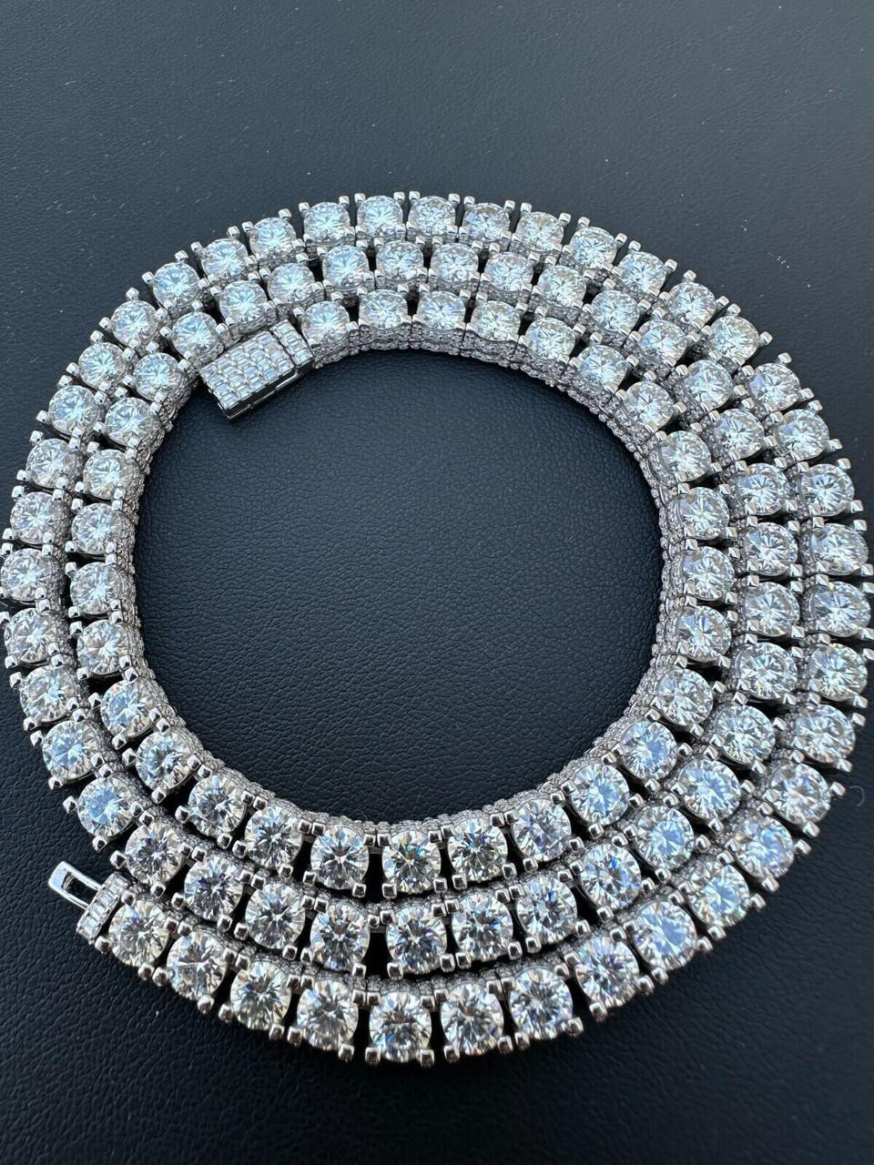5mm MOISSANITE Tennis Chain Necklace Reinvented 925 Silver