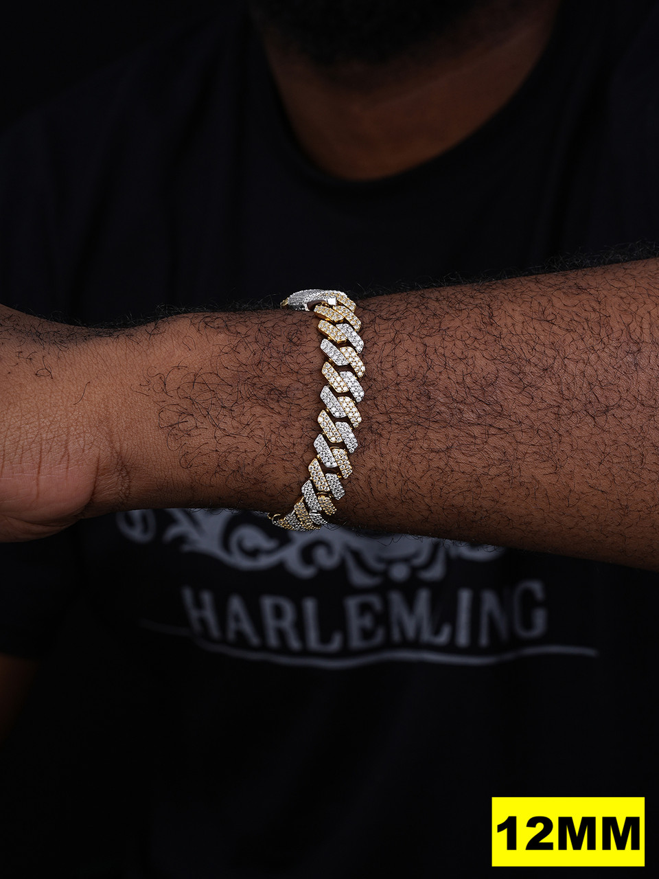 最安値！s925 Iced Out Prong Chain Bracelet s925 Iced Out Prong Chain Bracelet 【14mm】 | Glitter