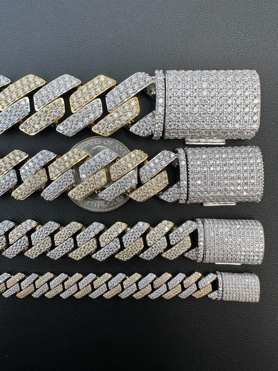 最安値！s925 Iced Out Prong Chain Bracelet s925 Iced Out Prong Chain Bracelet 【14mm】 | Glitter