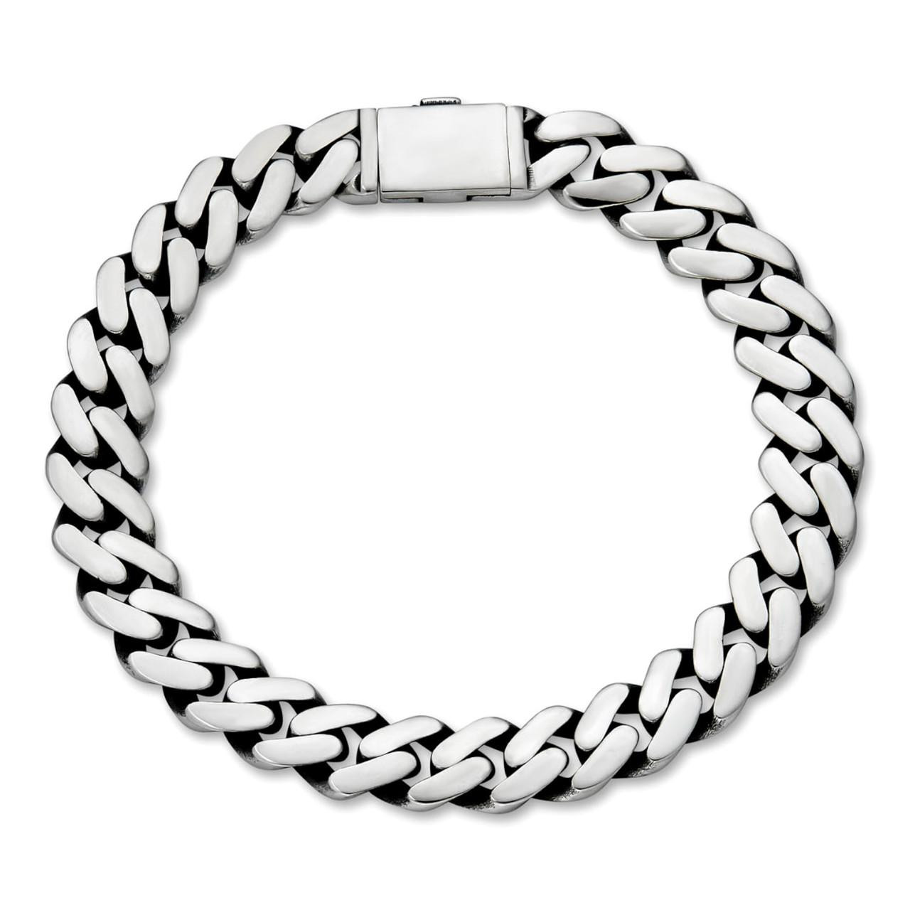 Miami Cuban Link Mens Chain Bracelet Real 925 Sterling