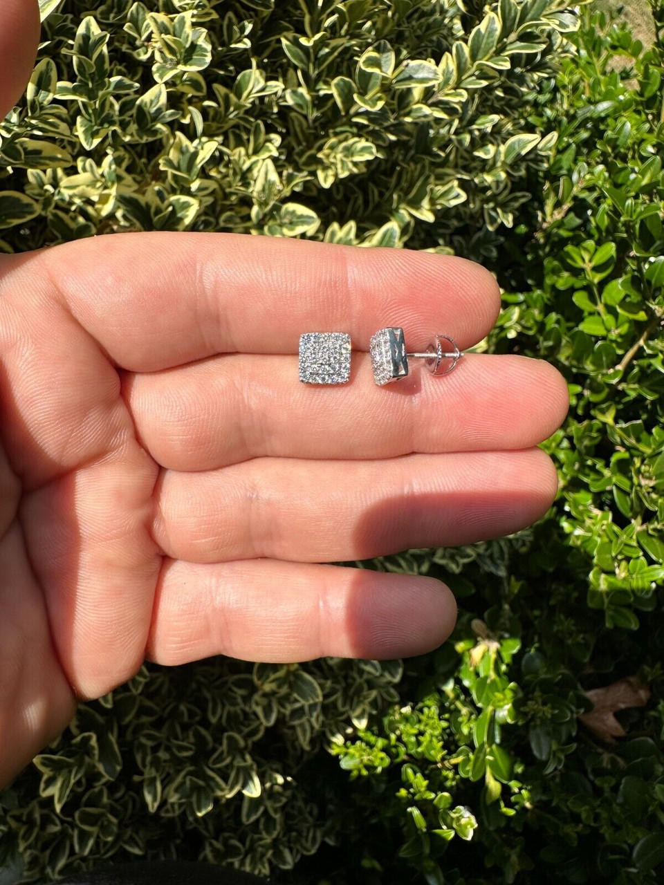 VVS Real Diamond Men's Solid 14k White Gold Iced Hip Hop