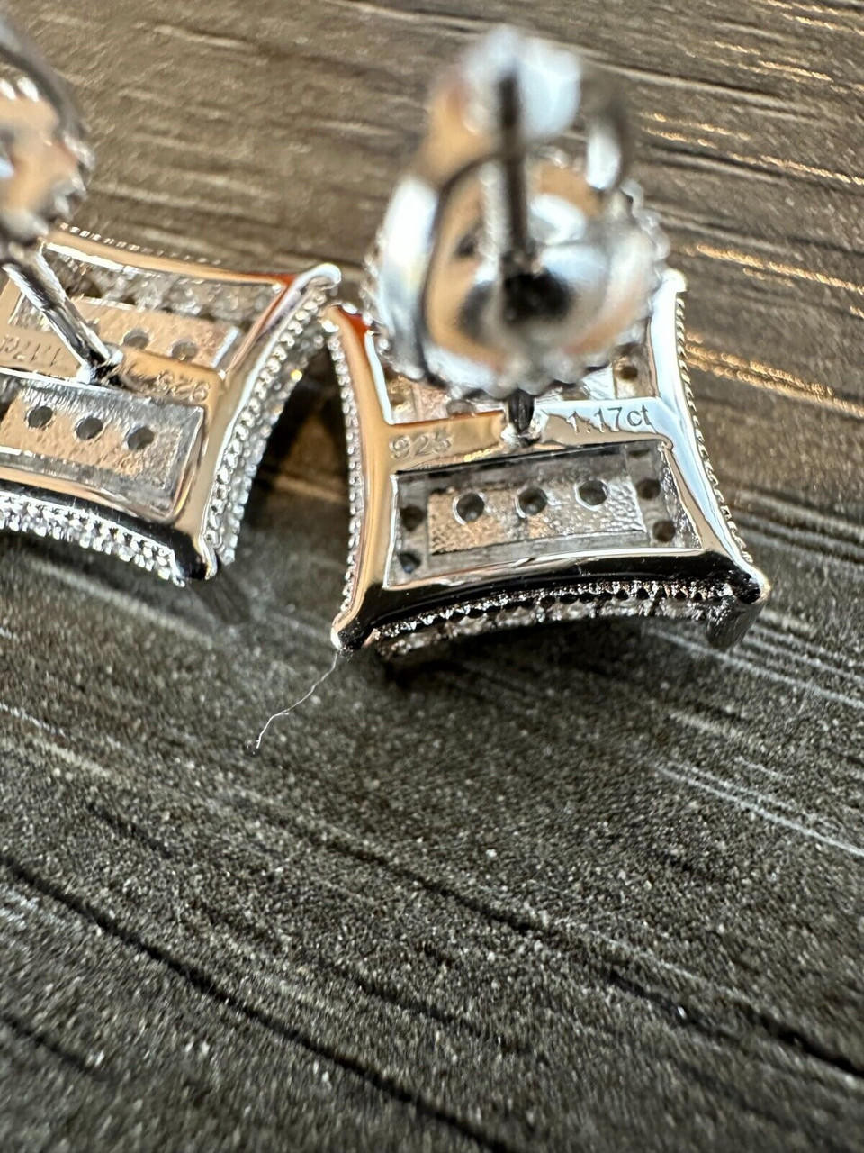 1.17ct VVS Real Diamond Men's Solid 925 Silver Iced Hip Hop