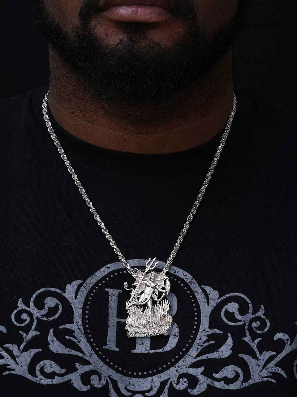 vaultroom DEVIL necklace Silver 925 Buy Engraved Devil
