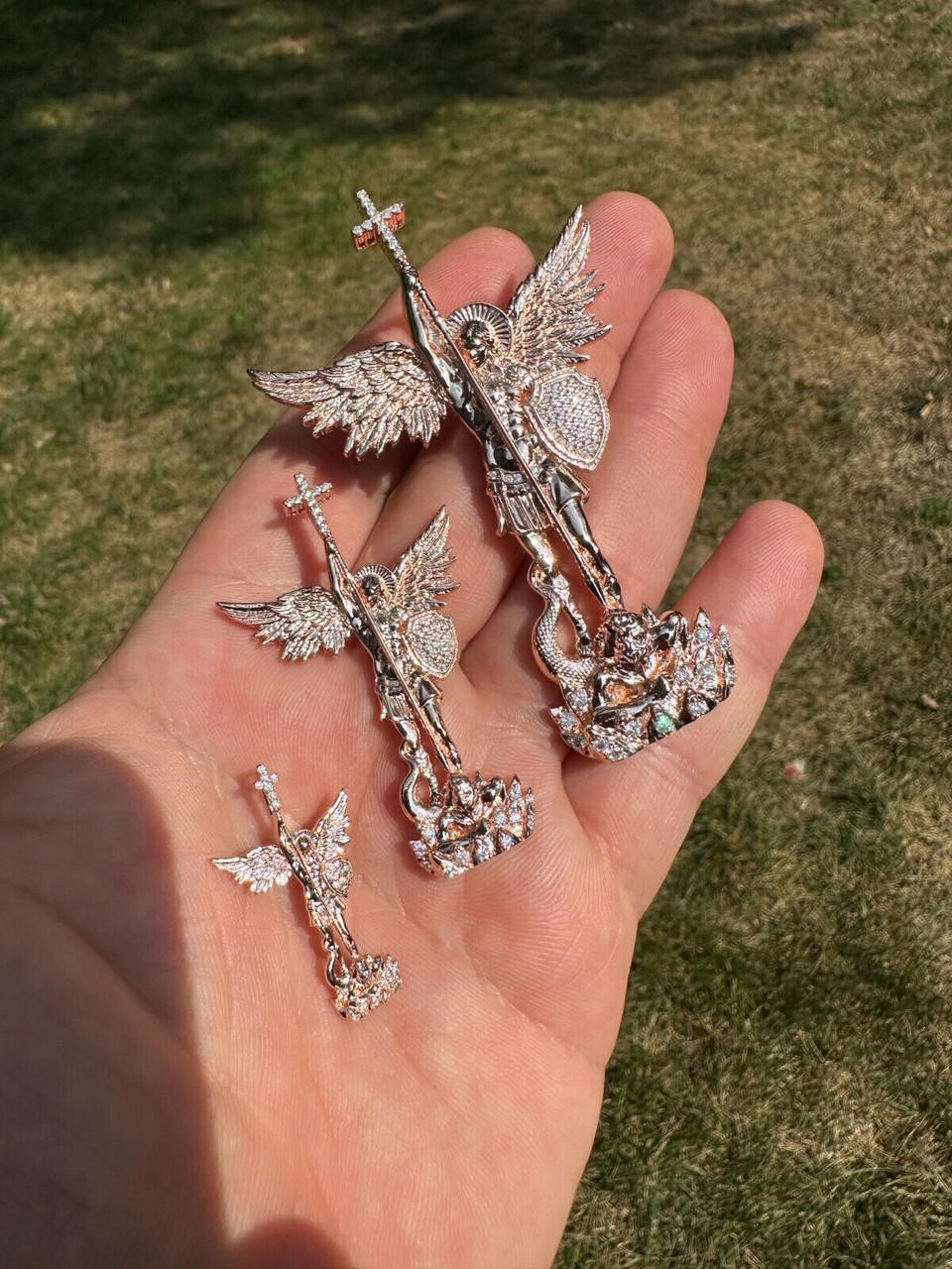 【King Ice】ST. MICHAEL THE ARCHANGEL ネックレス 2色 St. Michael the Archangel Necklace | Hip Hop Jewelry – King Ice