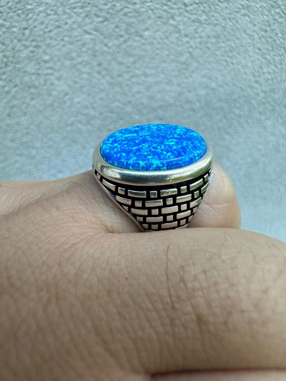 Opal ring, opal, signet ring, traxnyc, fire opal, mens opal ring