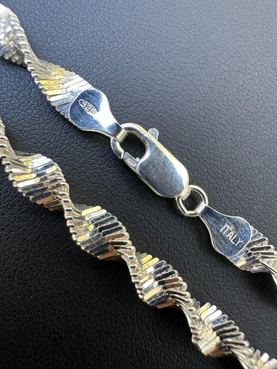 Real 925 Sterling Silver 6mm Loose Singapore Rope Chain Necklace