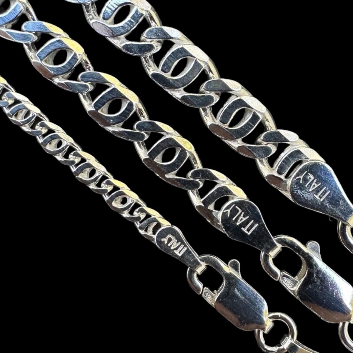 925 Italy 925 D Stamped On Jewelry Real Tiger Eye Link Chain