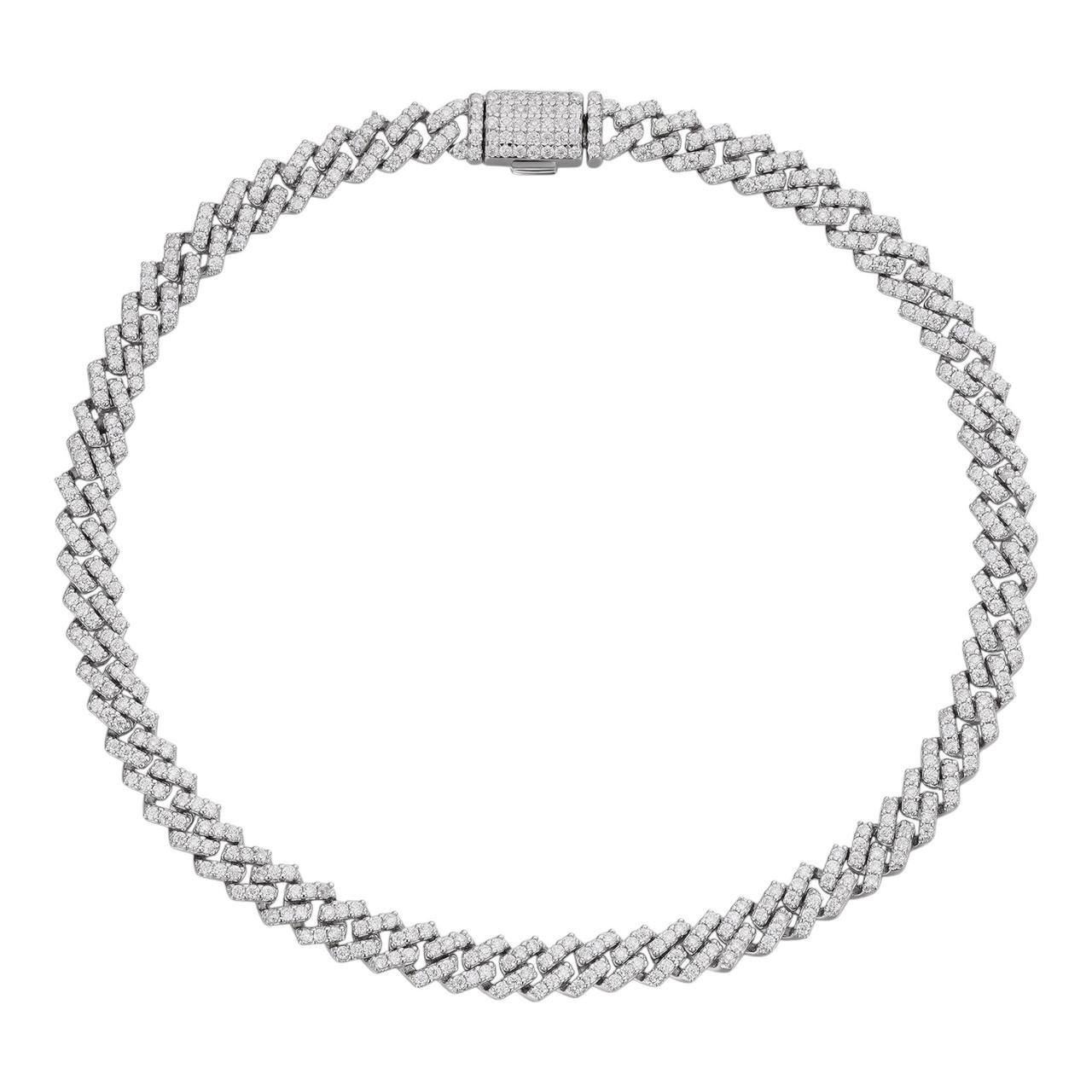 MOISSANITE Real Mini 5mm Micro Miami Cuban Link Prong Bracelet