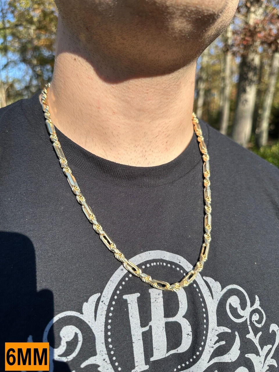 Gold Figaro Chain 14k Solid Gold Milano Chain FigaRope Milano