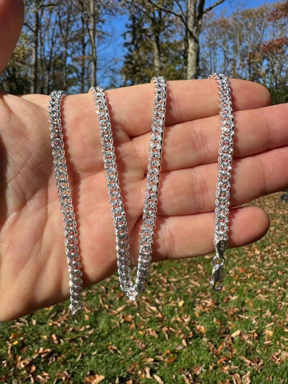 Miami Cuban Chain Cuban Link Diamond Cut Bracelet Cuban Chain