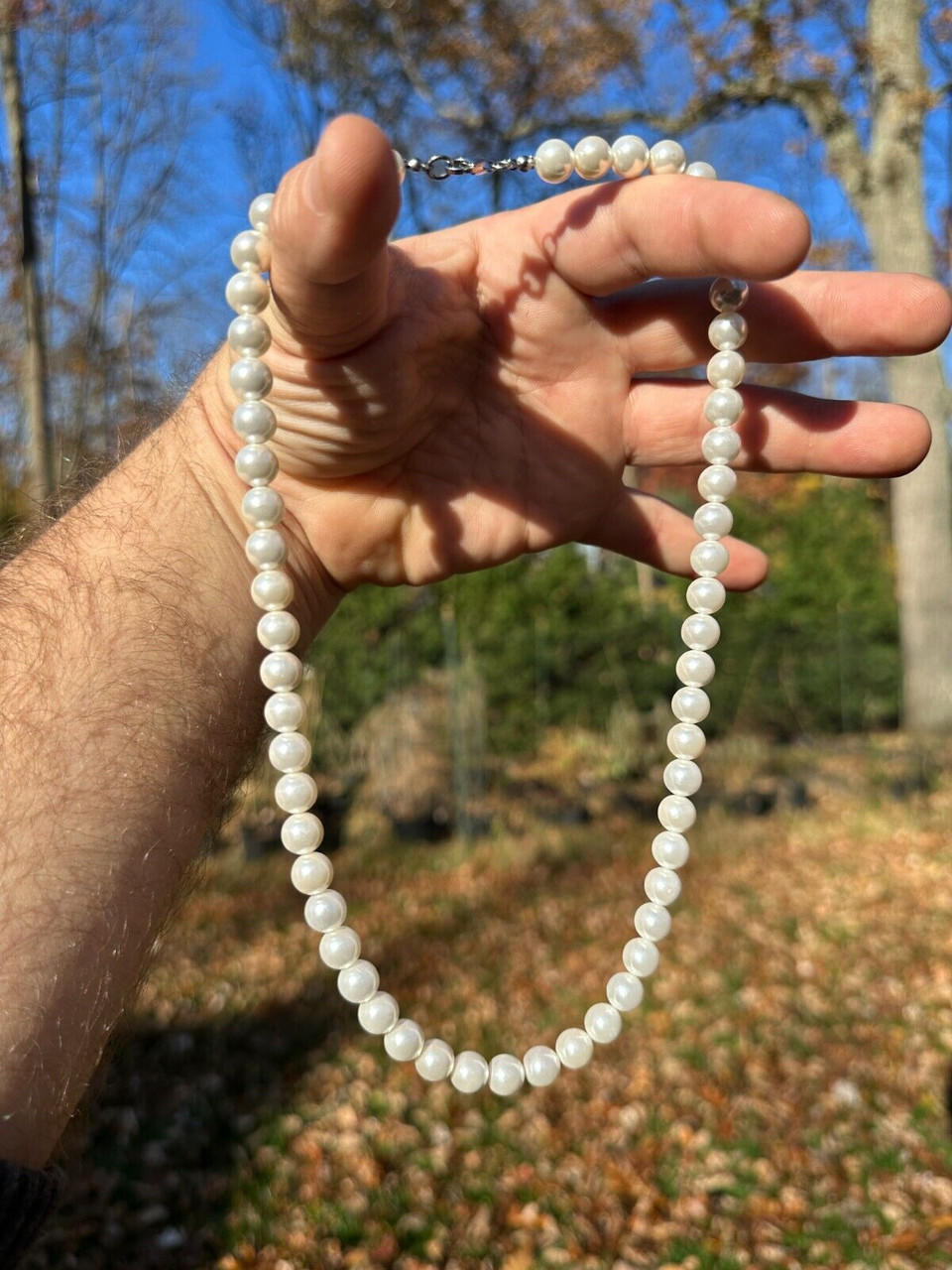 3 Styles 925 Sterling Silver Pearl Beaded Chain Necklace - 18\" To 24\" Length For Men & Women, Gift Ready