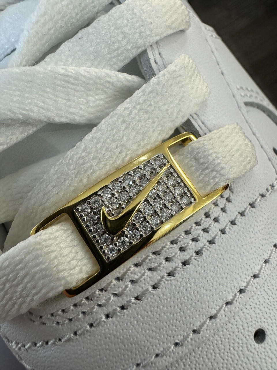 Moissanite Nike Air Force Lace Locks Shoelace Air Force One Gold