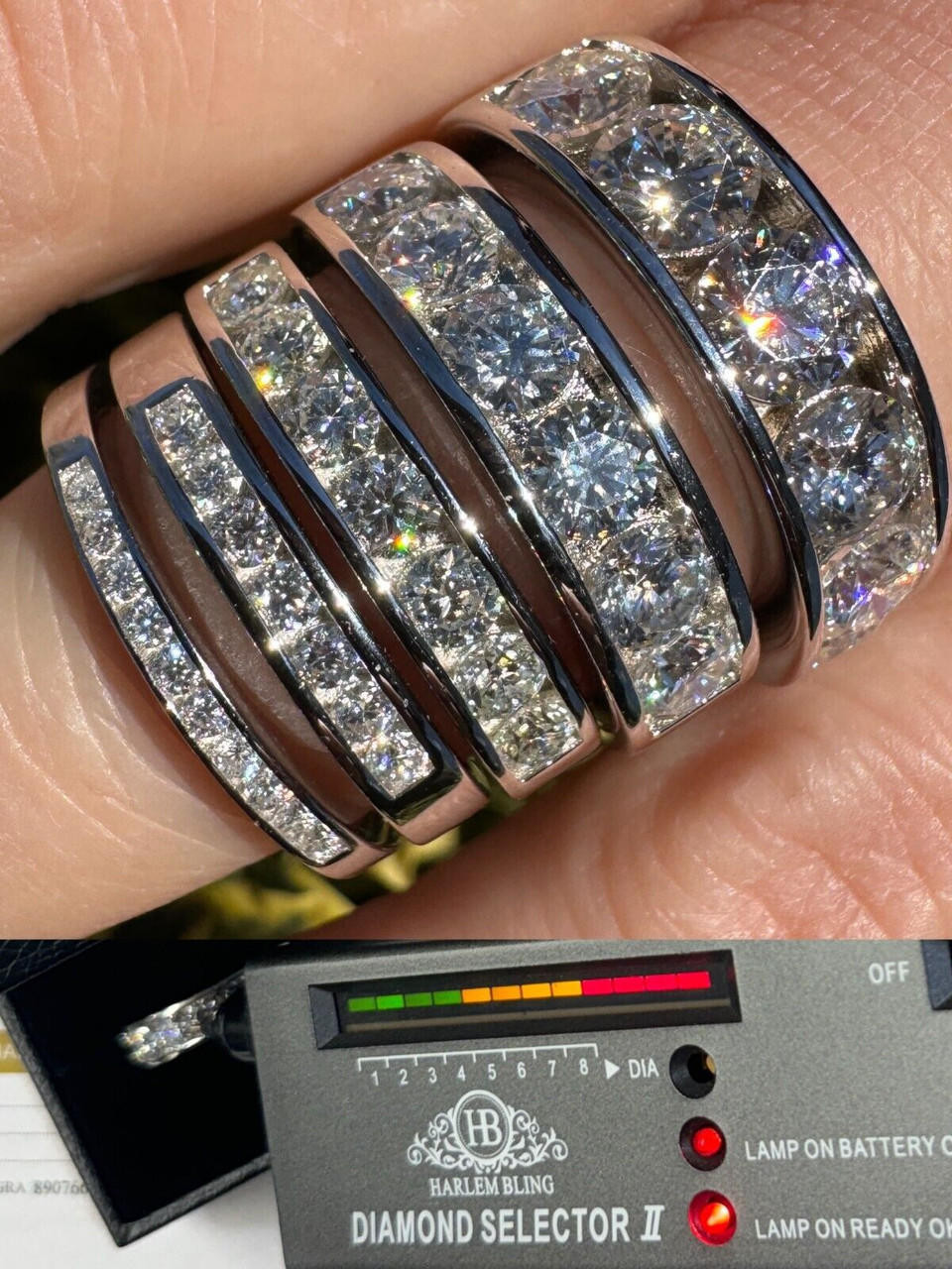 【VINTAGE HOLLYWOOD】Matte Crescendo Chain Ring_VH2533RI072M Crescendo SJ INC ICED Out King 'R' Pendant & 24
