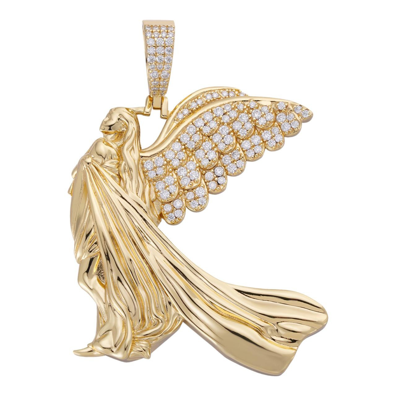 ネックレス・ペンダント wing bling 14k stay necklace harlembling-moissanite-
