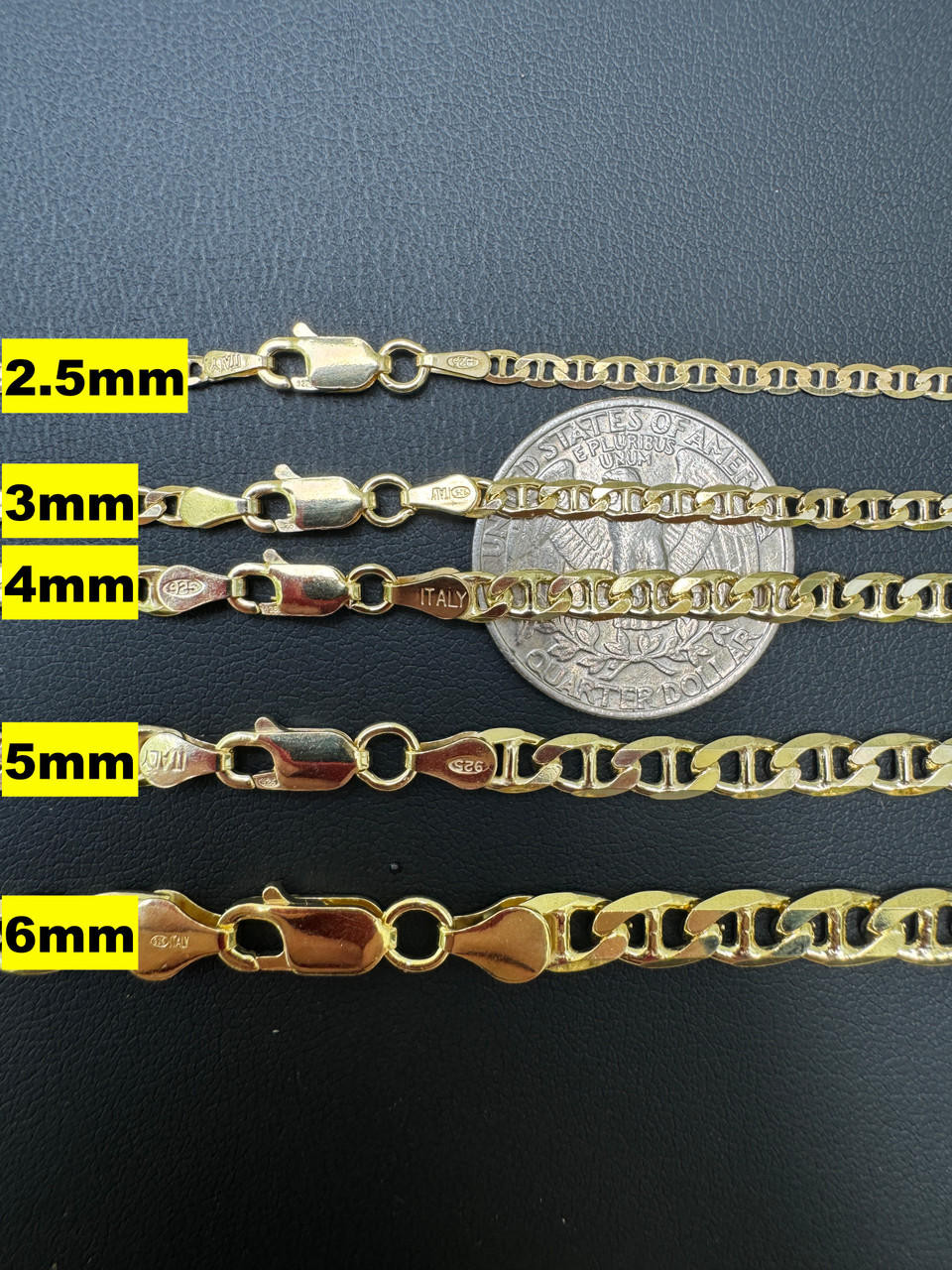 Mariner Link Chain Necklace Or Bracelet 14k Gold Vermeil 925