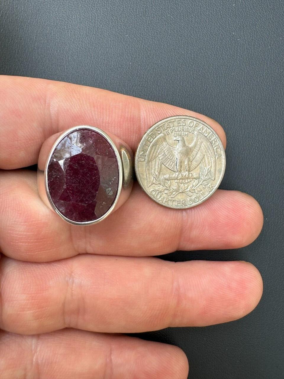 Ring 925 Ruby Stone In Copper Ring Buy Natural Ruby Rings Ruby