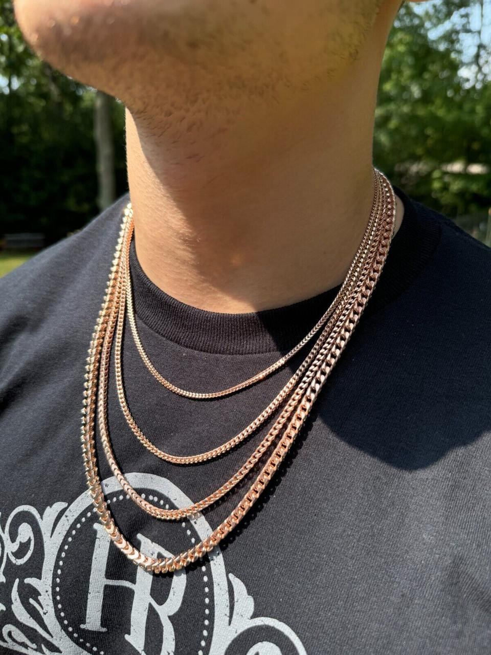Franco Chain 18k Mens Gold Chains For Sale 18K Gold Vermeil Franco