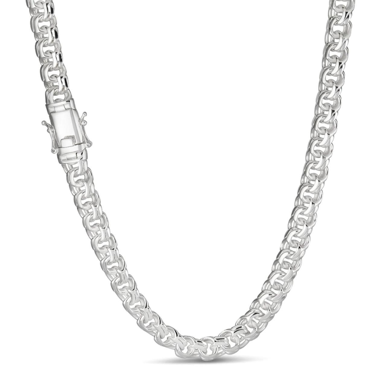 ベース silver925 chain necklace S925 Silver Fox Tail Hand Woven Chain Necklace For Men - Parma