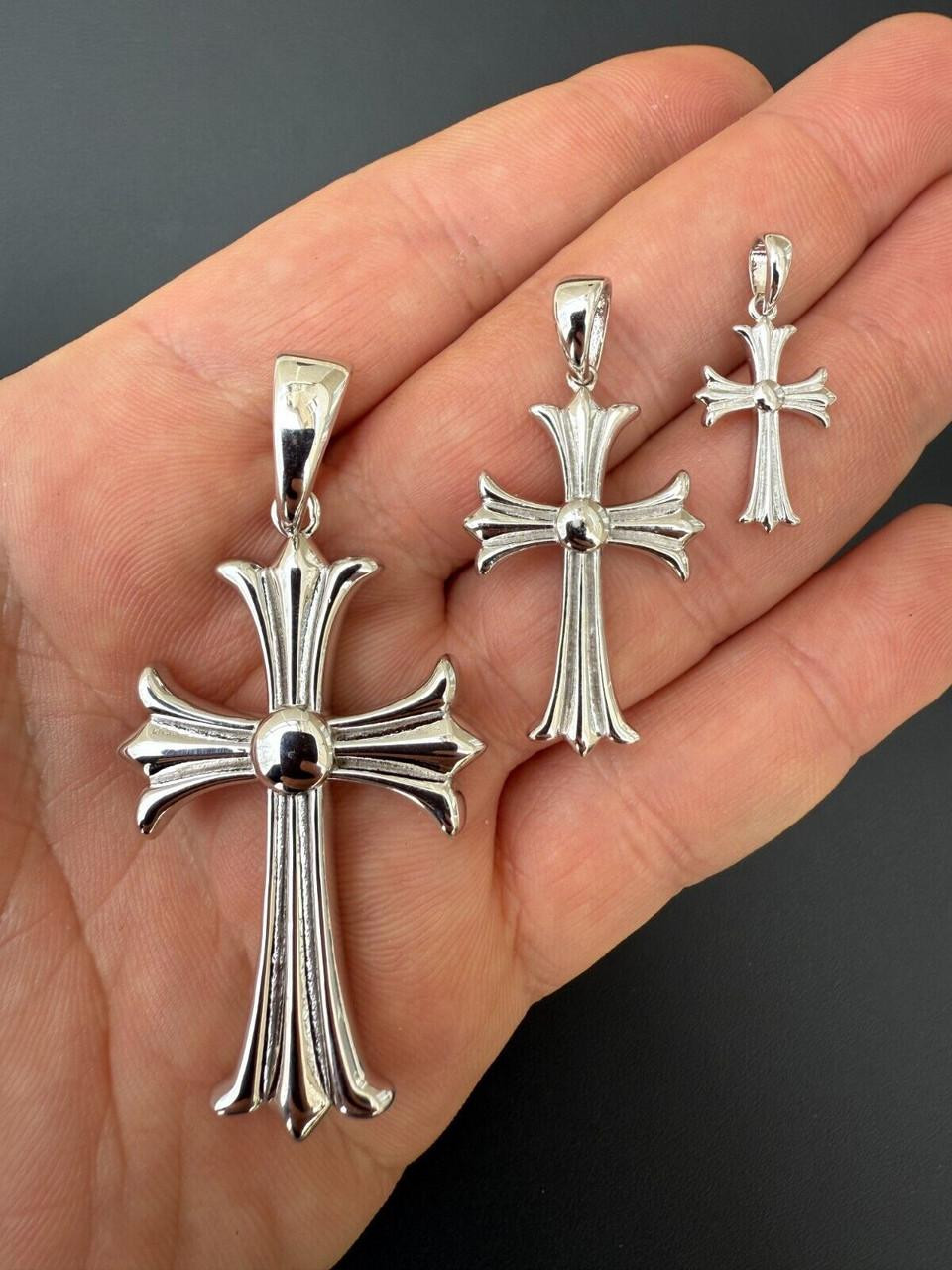 Crucifix Pendant Sterling Silver Cz Cross Necklace Sterling Silver