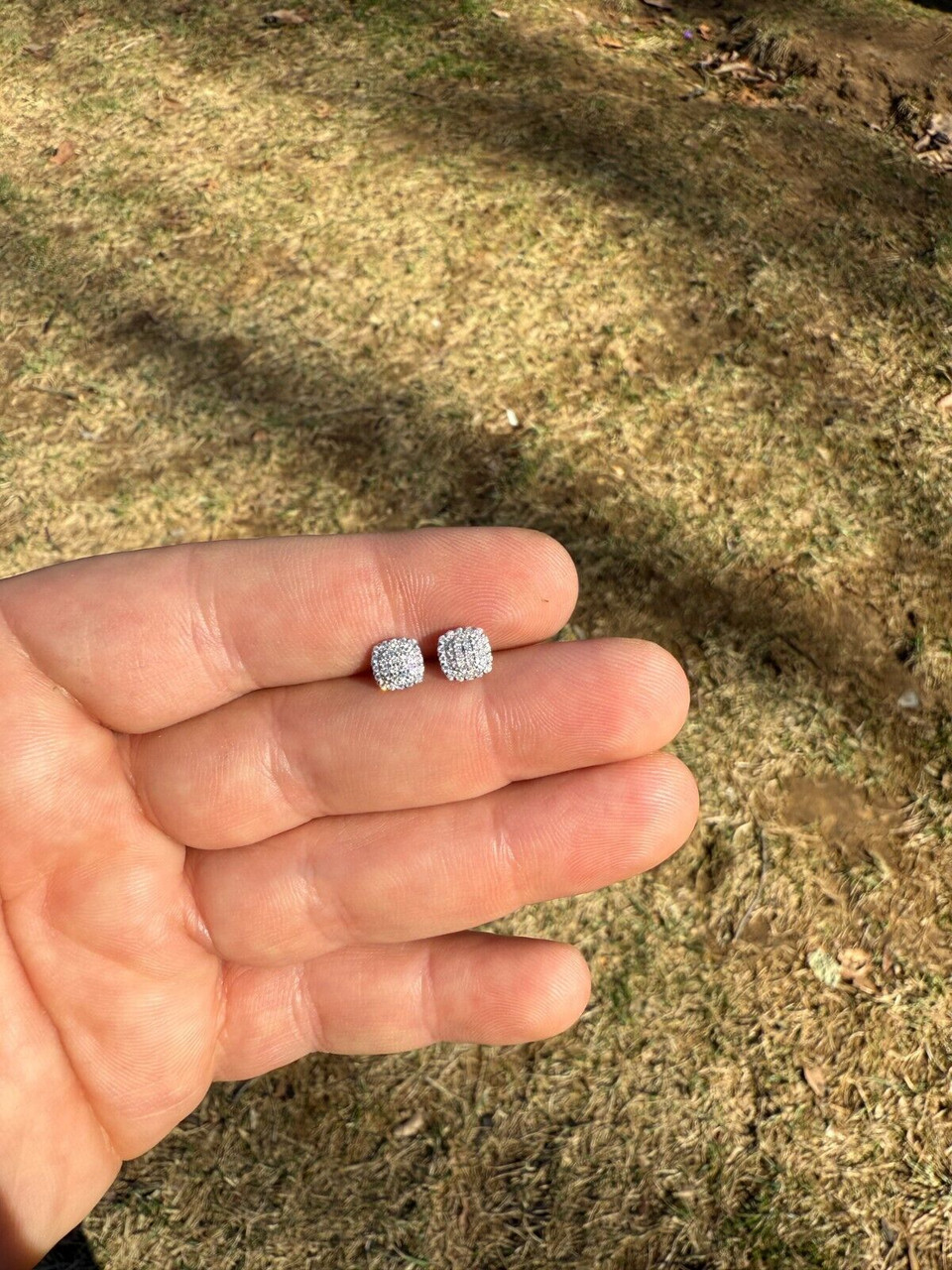 MOISSANITE MC Iced Out Earrings 925 Silver HarlemBling