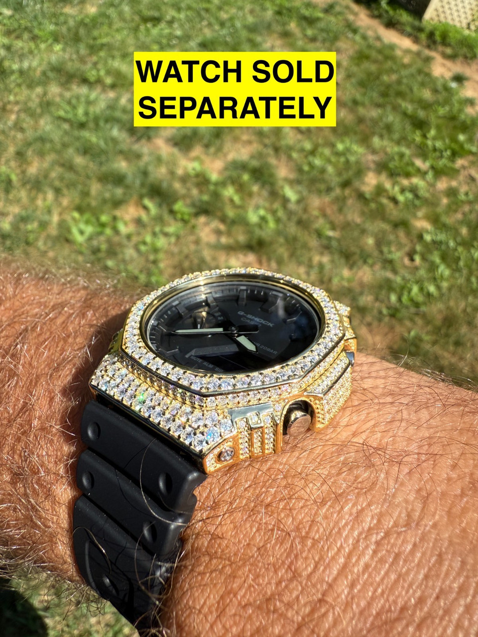 Casio G Fully Iced Out G Shock Fully Iced Moissanite Diamond Bezel