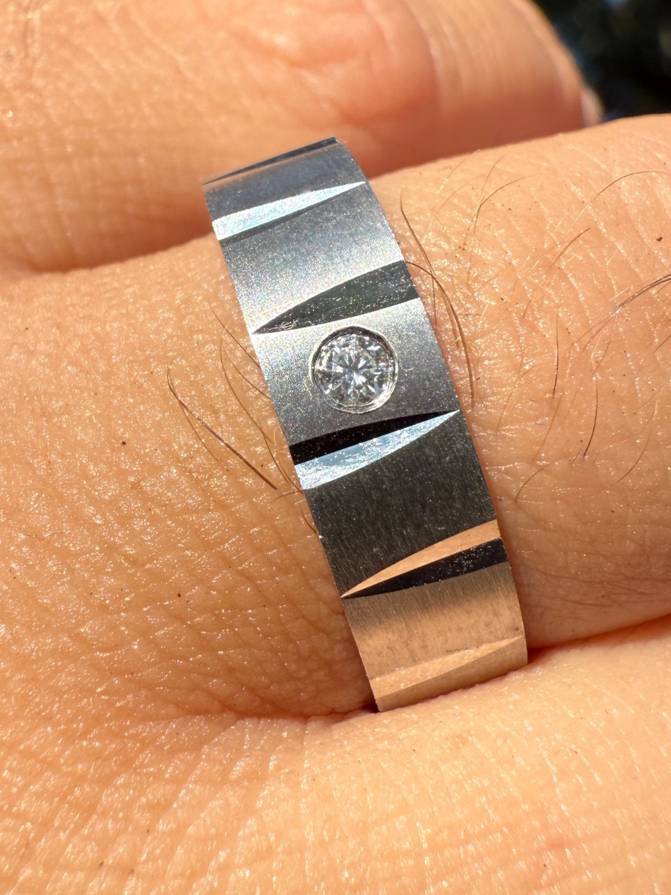 MOISSANITE Solitaire Diamond Cut Wedding Band Ring 925 Silver