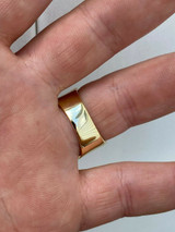 HarlemBling 14k Gold Over REAL Solid 925 Silver Ring Blue Lives Matter Thin Blue Line Police