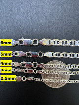 Mariner Link Chain Necklace Or Bracelet - 925 Sterling Silver - 6"-30" - 2.5mm-16mm