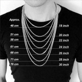 HarlemBling 2-12mm Cuban Link Chain Silver Heavy Link Necklace