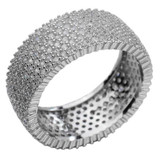 Micropave Eternity Bling Ring - 925 Silver - CZ Stones