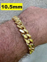 Miami Cuban Link Chain Necklace Or Bracelet - 14k Gold Vermeil 925 Sterling Silver - 7"-30" - 4mm-10.5mm