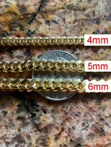 HarlemBling Miami Cuban Link Chain With Box Lock 14k Gold Over Solid 925 Silver ITALY