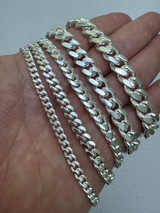 Miami Cuban Link Chain Necklace Or Bracelet W. Box Lock - 925 Sterling Silver - 7"-30" - 4mm-10.5mm 