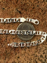 HarlemBling Solid 925 Sterling Silver Mens 6mm Mariners Link Chain Made In ITALY 18-30