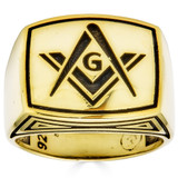 Masonic Lodge Ring - 14k Gold Vermeil 925 Silver - Plain