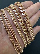 Miami Cuban Link Chain Necklace Or Bracelet - 14k Rose Gold Vermeil 925 Sterling Silver - 7"-30" - 4mm-10.5mm