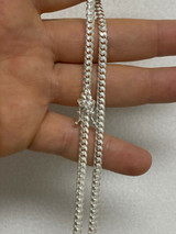 HarlemBling 925 Sterling Silver Miami Cuban Chain 4mm 7-30 Box Clasp Necklace Or Bracelet