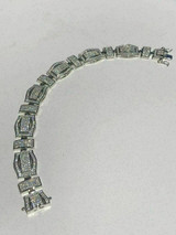HarlemBling Mens Custom Bracelet Solid 925 Silver 12ct Diamonds 14mm Thick UNIQUE Piece