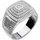 The Square OG Ring - Harlembling Classic Since 2018 - 925 Silver - CZ Stones