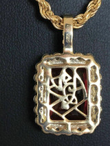 HarlemBling 14k Gold Over Solid 925 Silver 1ct Simulated Diamond Ruby Piece Pendant Gemstone