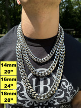 Miami Cuban Link Chain Necklace - Stainless Steel - 16"-36" - 4mm-18mm