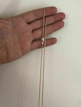 HarlemBling Rope Chain 14K Rose Gold Over Solid 925 Silver MADE IN ITALY Mens Womens 2mm