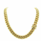 HARLEMBLING 10mm Mens Miami Cuban Link Chain 14k Gold Plated HEAVY