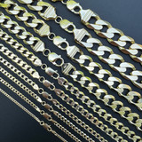 Curb Link Chain Necklace Or Bracelet - 14k Gold Vermeil 925 Silver - 7-30" - 2-16mm